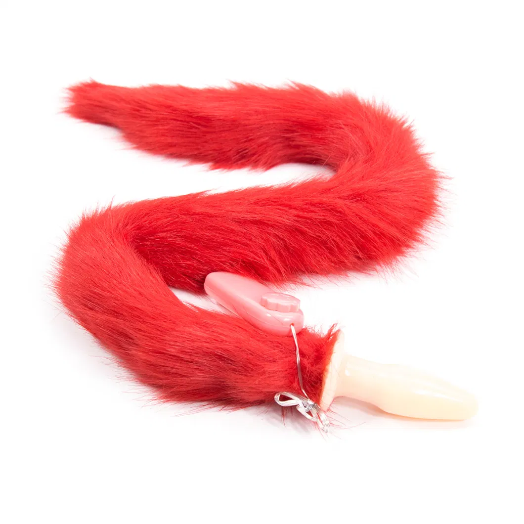 75cm Long Fox Tail Anal Plug Vibrators for Women Roleplay Flirting Fetish Adult Sexy Game Sex Ass Toy