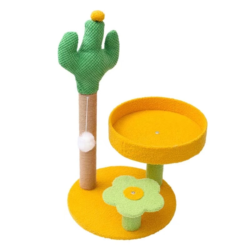 Green Cactus Cat Climbing Frame, Cat Toys