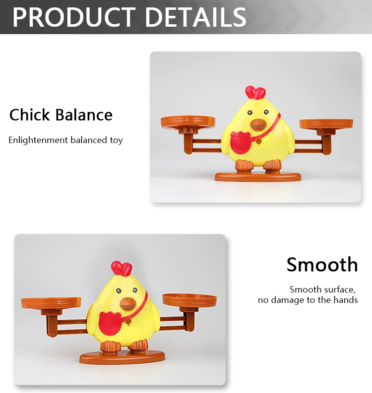 QS Amazon Hot Sale Cute Chicken Counting Balance Toy Math Learning Number Digital Educational Table Board Game Kids Educational Toys