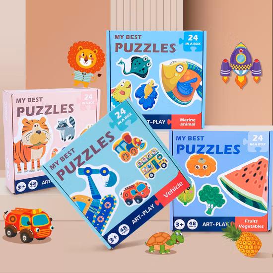 Custom Early Educational Cognitive Jigsaw Learning Puzzle Toys