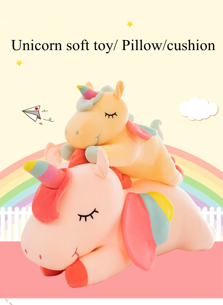 Retail Wholesale Stuffed Giant Pink Soft Plush Factory Available Unicorn Animal Custom Toy