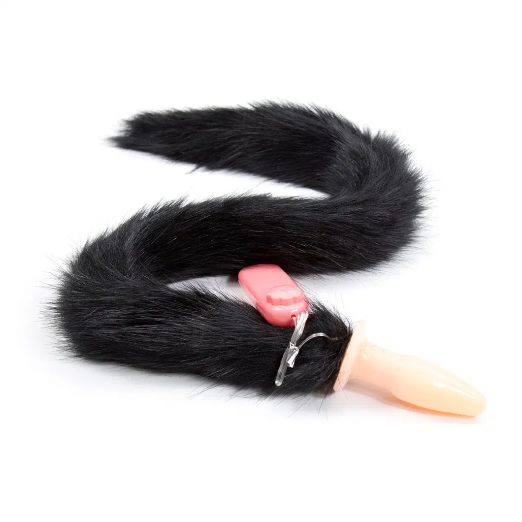 75cm Long Fox Tail Anal Plug Vibrators for Women Roleplay Flirting Fetish Adult Sexy Game Sex Ass Toy