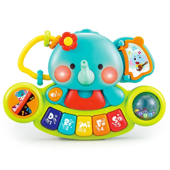 新しい卸売教育プラスチック子供のおもちゃギフトベビーピアノおもちゃミュージカル象キーボード幼児学習ベビー製品のおもちゃ子供のための赤ちゃんのおもちゃ
