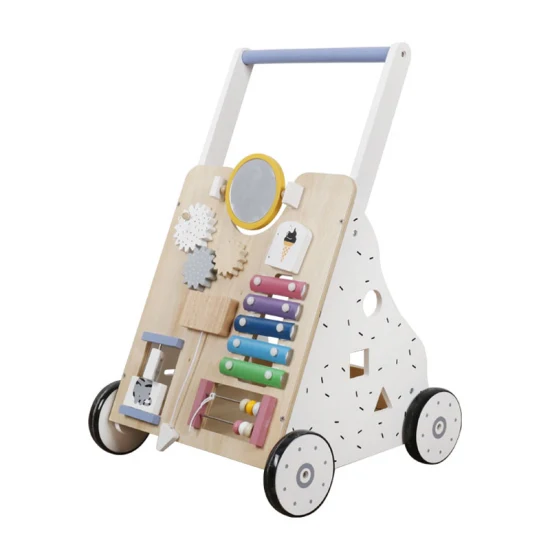 新しいデザインの早期学習木製プッシュアロングアクティビティウォーカーおもちゃ子供のための W16e159b
