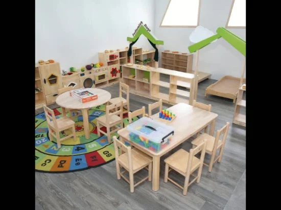 子供の幼稚園の家具、保育園の教室の家具、現代の学生の木製スタック